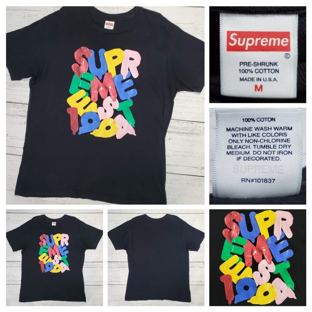 Supreme Balloons Tee Black Size Medium FW20 T-Shirt Rare Pre-Owned Made In USA